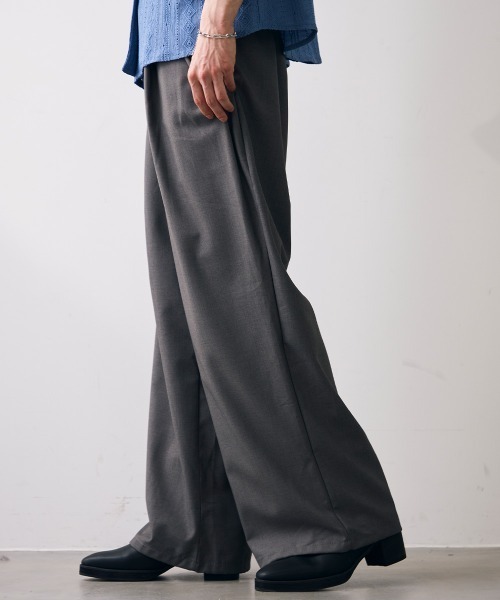 Shoowtime（ショウタイム）の「Double tuck wide slacks / 2タックワイドスラックス（スラックス・メンズ・ブラック/グレー・MEDIUM/LARGE/X-LARGE）」の14枚目の写真