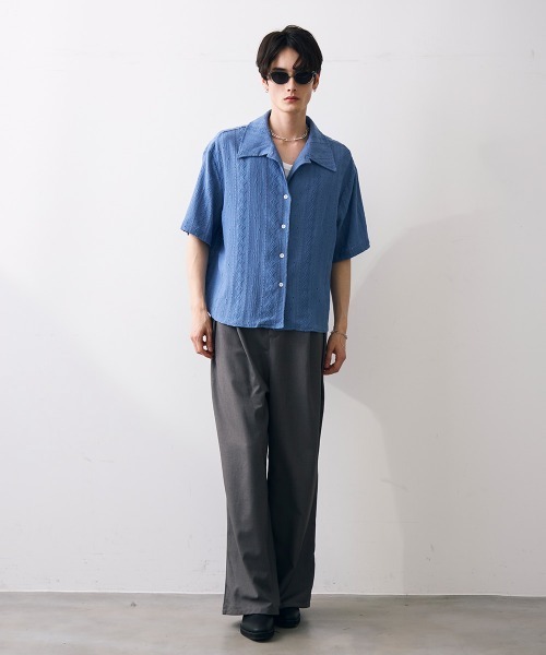 Shoowtime（ショウタイム）の「Double tuck wide slacks / 2タックワイドスラックス（スラックス・メンズ・ブラック/グレー・MEDIUM/LARGE/X-LARGE）」の17枚目の写真