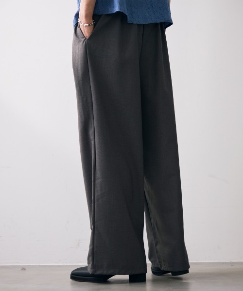 Shoowtime（ショウタイム）の「Double tuck wide slacks / 2タックワイドスラックス（スラックス・メンズ・ブラック/グレー・MEDIUM/LARGE/X-LARGE）」の18枚目の写真