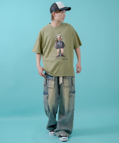 SIDEWAY STANCE(サイドウェイスタンス)の「【SIDEWAY STANCE】オールドウーマン半袖Tシャツ 70437(Tシャツ/カットソー・メンズ・カーキ/ホワイト/ブラック・SMALL/LARGE/MEDIUM/X-LARGE)」の16枚目の写真