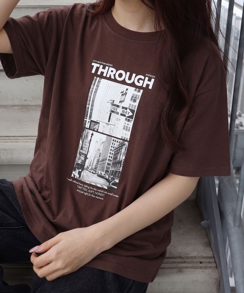 SpRay（スプレイ）の「汗染み防止フォト Tシャツ（Tシャツ/カットソー・レディース・ブラウン/アイボリー/ブラック/グレー/チャコールグレー・FREE）」の5枚目の写真