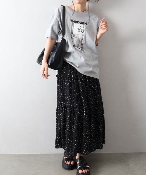 SpRay（スプレイ）の「汗染み防止フォト Tシャツ（Tシャツ/カットソー・レディース・ブラウン/アイボリー/ブラック/グレー/チャコールグレー・FREE）」の16枚目の写真