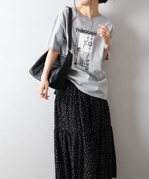 SpRay（スプレイ）の「汗染み防止フォト Tシャツ（Tシャツ/カットソー・レディース・ブラウン/アイボリー/ブラック/グレー/チャコールグレー・FREE）」の17枚目の写真