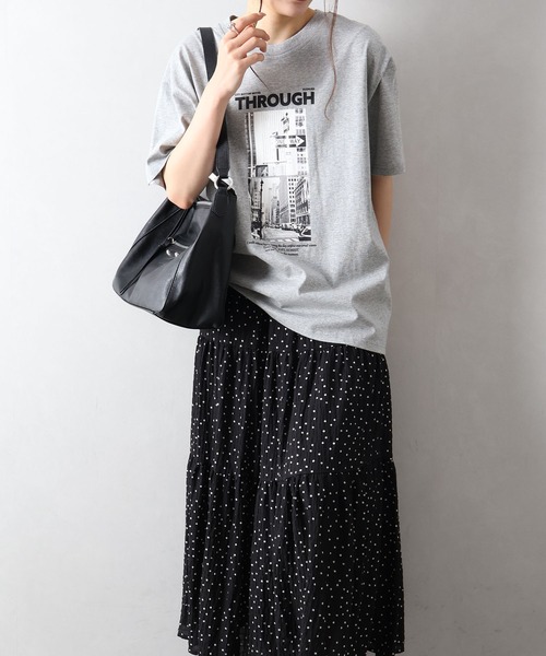 SpRay（スプレイ）の「汗染み防止フォト Tシャツ（Tシャツ/カットソー・レディース・ブラウン/アイボリー/ブラック/グレー/チャコールグレー・FREE）」の18枚目の写真