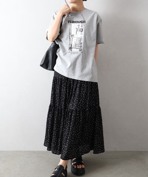 SpRay（スプレイ）の「汗染み防止フォト Tシャツ（Tシャツ/カットソー・レディース・ブラウン/アイボリー/ブラック/グレー/チャコールグレー・FREE）」の19枚目の写真