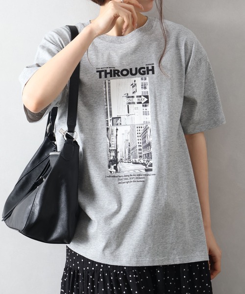 SpRay（スプレイ）の「汗染み防止フォト Tシャツ（Tシャツ/カットソー・レディース・ブラウン/アイボリー/ブラック/グレー/チャコールグレー・FREE）」の21枚目の写真