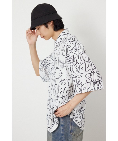 RODEO CROWNS WIDE BOWL(ロデオクラウンズワイドボウル)の「ドローイングホエールシャツ(シャツ/ブラウス・メンズ・ホワイト/オレンジ/ブラック・MEDIUM/LARGE)」の15枚目の写真