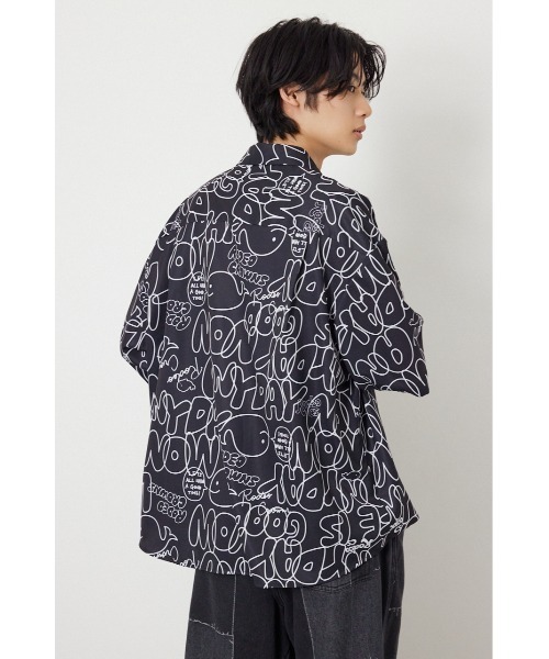 RODEO CROWNS WIDE BOWL(ロデオクラウンズワイドボウル)の「ドローイングホエールシャツ(シャツ/ブラウス・メンズ・ホワイト/オレンジ/ブラック・MEDIUM/LARGE)」の6枚目の写真