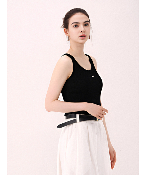 ACUD(アクド)の「Sleeveless Ribbed Knit _Black(Tシャツ/カットソー・レディース・ブラック・FREE)」の2枚目の写真