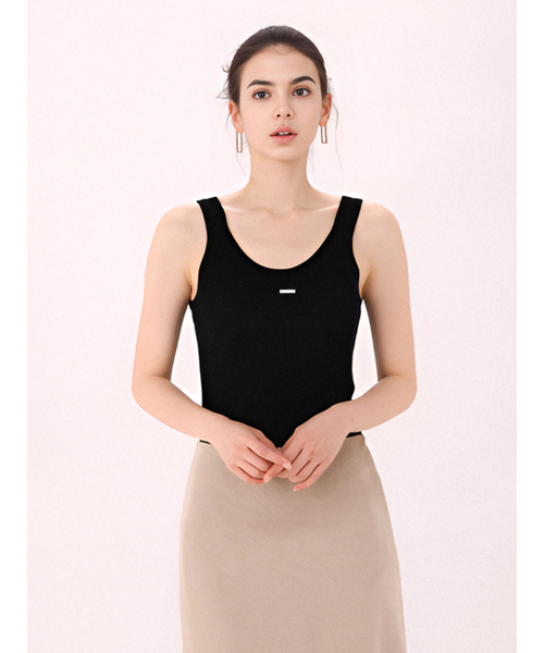 ACUD(アクド)の「Sleeveless Ribbed Knit _Black(Tシャツ/カットソー・レディース・ブラック・FREE)」の4枚目の写真