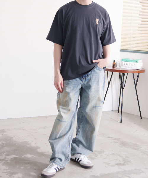 Tom&Jerry(トムアンドジェリー)の「『TOM&JERRY/トムアンドジェリー』うずくまりサガラTEE(Tシャツ/カットソー・レディース・スミクロ/オートミール/サックスブルー/オフホワイト・L/LL/M)」の10枚目の写真