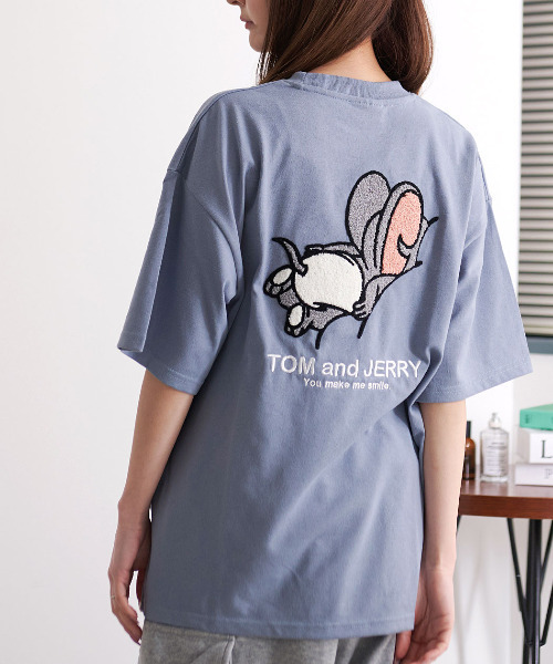Tom&Jerry(トムアンドジェリー)の「『TOM&JERRY/トムアンドジェリー』うずくまりサガラTEE(Tシャツ/カットソー・レディース・スミクロ/オートミール/サックスブルー/オフホワイト・L/LL/M)」の20枚目の写真