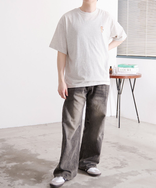 Tom&Jerry(トムアンドジェリー)の「『TOM&JERRY/トムアンドジェリー』うずくまりサガラTEE(Tシャツ/カットソー・レディース・スミクロ/オートミール/サックスブルー/オフホワイト・L/LL/M)」の14枚目の写真