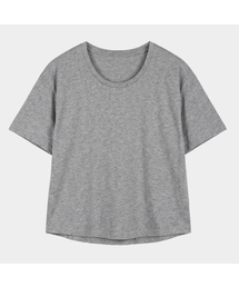 GCLIP（ジクリップ）の「エッセンシャルUネックセミクロップTシャツ3カラー（Tシャツ/カットソー）」