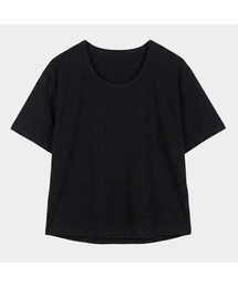 GCLIP（ジクリップ）の「エッセンシャルUネックセミクロップTシャツ3カラー（Tシャツ/カットソー）」
