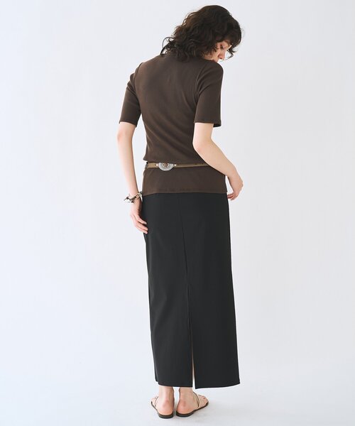 Whim Gazette(ウィムガゼット)の「<水着>ラッシュスカート/セットアップ可(ラッシュガード・レディース・ブラウン/ブラック・FREE)」の6枚目の写真