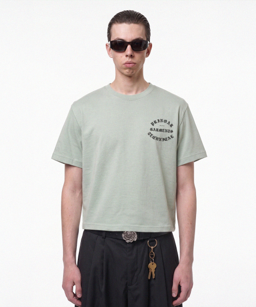 PRINOAR(プリノア)の「ガーメンツセミクロップ半袖Tシャツ - メドウミスト(Tシャツ/カットソー・レディース・グリーン系その他・SMALL/MEDIUM/LARGE)」の14枚目の写真
