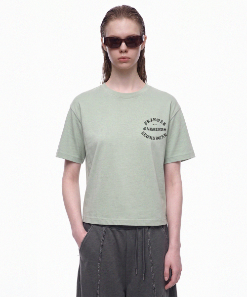 PRINOAR(プリノア)の「ガーメンツセミクロップ半袖Tシャツ - メドウミスト(Tシャツ/カットソー・レディース・グリーン系その他・SMALL/MEDIUM/LARGE)」の17枚目の写真