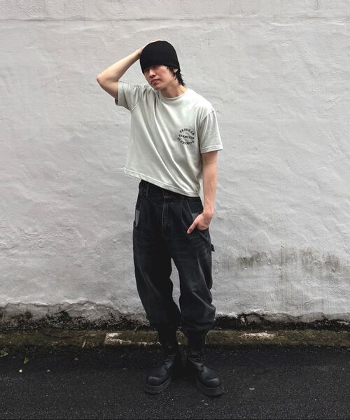 PRINOAR(プリノア)の「ガーメンツセミクロップ半袖Tシャツ - メドウミスト(Tシャツ/カットソー・レディース・グリーン系その他・SMALL/MEDIUM/LARGE)」の2枚目の写真