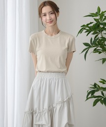 無地 半袖 クルーネック Tシャツ トップス