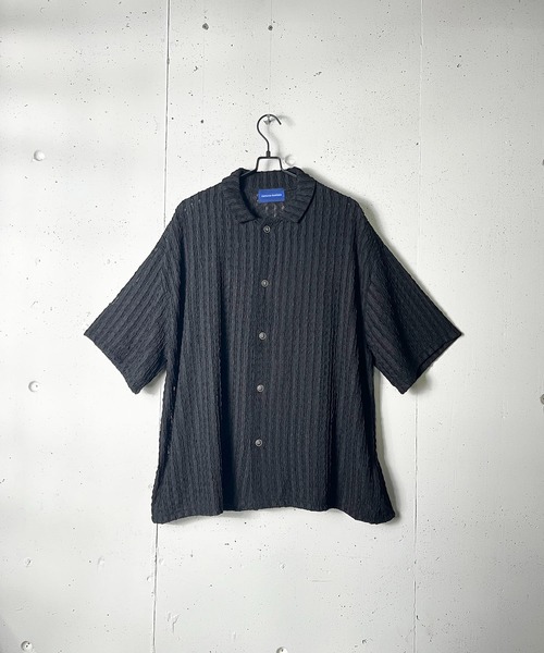CALIFORNIA OUTFITTERS（カリフォルニア アウトフィッターズ）の「5C30 レースシアーワイドシャツ（シャツ/ブラウス・メンズ・ブラック/ホワイト・FREE）」の2枚目の写真