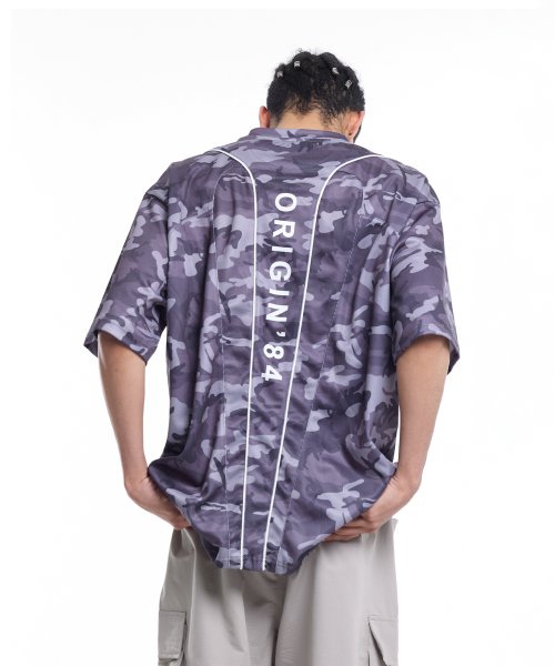 CREAM SODA LAB(クリームソーダラボ)の「カモメッシュパイピングオーバーサイズVネック半袖Tシャツチャコール(Tシャツ/カットソー・メンズ・その他・LARGE/X-LARGE)」の5枚目の写真