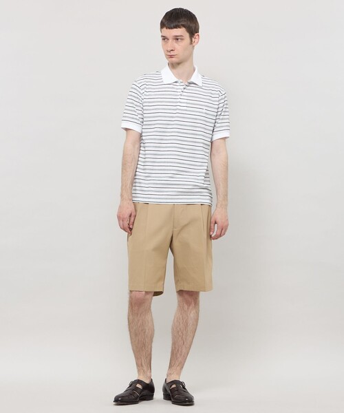 MACKINTOSH LONDON(マッキントッシュ ロンドン)の「ロゴジャカードボーダーポロシャツ(ポロシャツ・メンズ・ホワイト/ブラック・XL/L/M)」の3枚目の写真