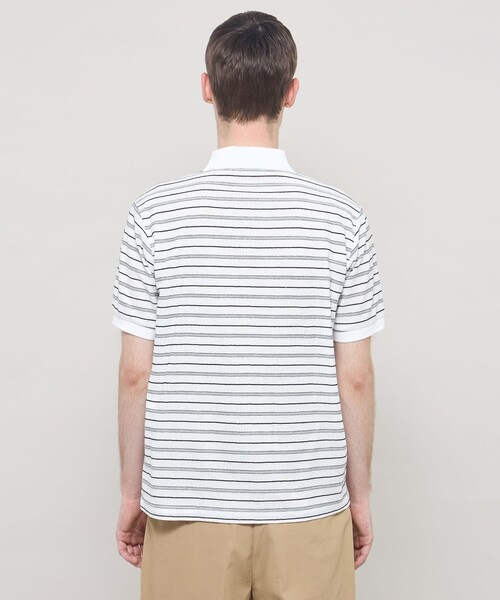 MACKINTOSH LONDON(マッキントッシュ ロンドン)の「ロゴジャカードボーダーポロシャツ(ポロシャツ・メンズ・ホワイト/ブラック・XL/L/M)」の7枚目の写真