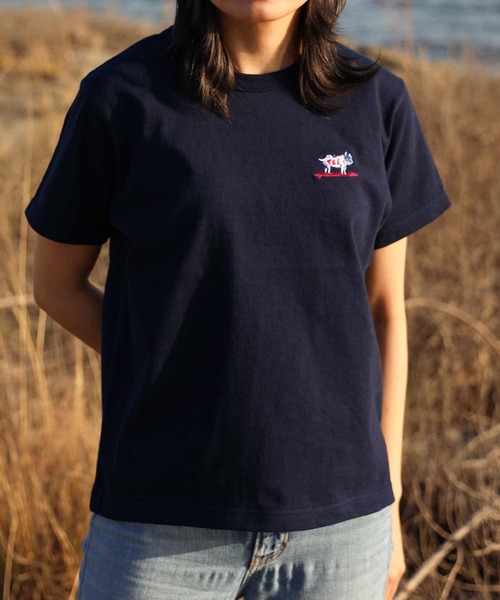 The Endless Summer(エンドレスサマー)の「ORGANIC COTTON FIT T-SHIRT(Tシャツ/カットソー・レディース・ブラック/ホワイト/ベージュ/ネイビー・FREE)」の4枚目の写真