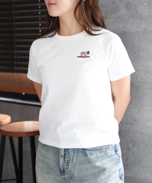The Endless Summer(エンドレスサマー)の「ORGANIC COTTON FIT T-SHIRT(Tシャツ/カットソー・レディース・ブラック/ホワイト/ベージュ/ネイビー・FREE)」の1枚目の写真