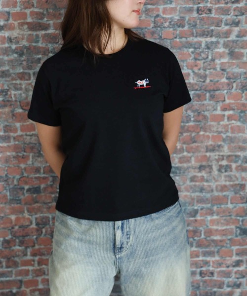 The Endless Summer(エンドレスサマー)の「ORGANIC COTTON FIT T-SHIRT(Tシャツ/カットソー・レディース・ブラック/ホワイト/ベージュ/ネイビー・FREE)」の5枚目の写真