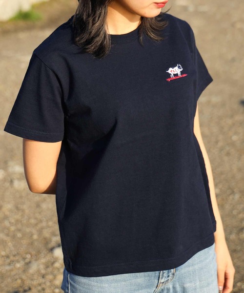 The Endless Summer(エンドレスサマー)の「ORGANIC COTTON FIT T-SHIRT(Tシャツ/カットソー・レディース・ブラック/ホワイト/ベージュ/ネイビー・FREE)」の9枚目の写真