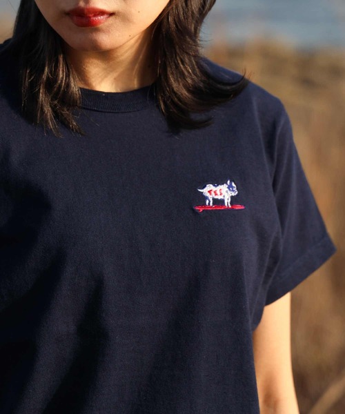 The Endless Summer(エンドレスサマー)の「ORGANIC COTTON FIT T-SHIRT(Tシャツ/カットソー・レディース・ブラック/ホワイト/ベージュ/ネイビー・FREE)」の10枚目の写真