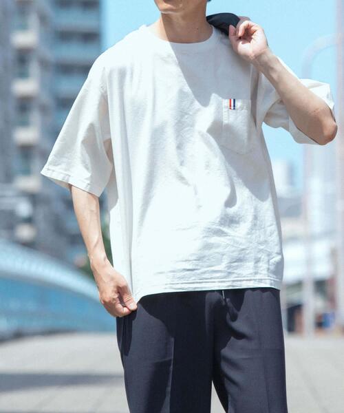 ITEMS URBANRESEARCH(アイテムズ アーバンリサーチ)の「『吸水速乾』フレンチリネン×COOLMAX フハクTシャツ(Tシャツ/カットソー・メンズ・オリーブ/グレー/オフホワイト/ブラック系その他・MEDIUM/LARGE)」の14枚目の写真