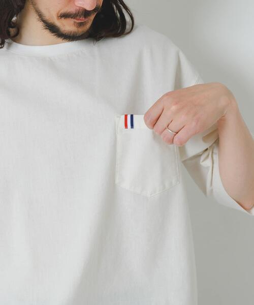ITEMS URBANRESEARCH(アイテムズ アーバンリサーチ)の「『吸水速乾』フレンチリネン×COOLMAX フハクTシャツ(Tシャツ/カットソー・メンズ・オリーブ/グレー/オフホワイト/ブラック系その他・MEDIUM/LARGE)」の11枚目の写真
