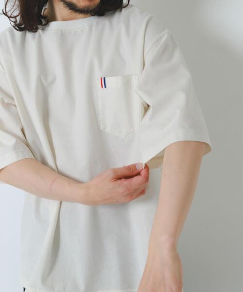 ITEMS URBANRESEARCH(アイテムズ アーバンリサーチ)の「『吸水速乾』フレンチリネン×COOLMAX フハクTシャツ(Tシャツ/カットソー・メンズ・オリーブ/グレー/オフホワイト/ブラック系その他・MEDIUM/LARGE)」の10枚目の写真
