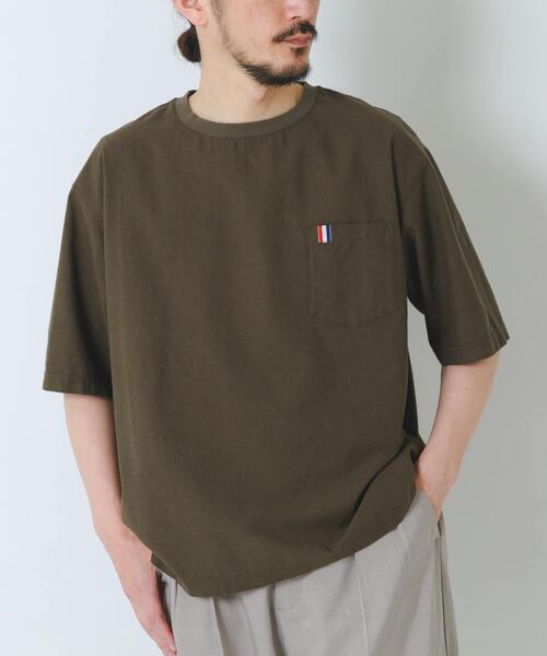 ITEMS URBANRESEARCH(アイテムズ アーバンリサーチ)の「『吸水速乾』フレンチリネン×COOLMAX フハクTシャツ(Tシャツ/カットソー・メンズ・オリーブ/グレー/オフホワイト/ブラック系その他・MEDIUM/LARGE)」の22枚目の写真