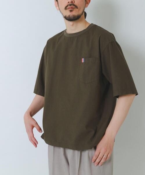 ITEMS URBANRESEARCH(アイテムズ アーバンリサーチ)の「『吸水速乾』フレンチリネン×COOLMAX フハクTシャツ(Tシャツ/カットソー・メンズ・オリーブ/グレー/オフホワイト/ブラック系その他・MEDIUM/LARGE)」の21枚目の写真