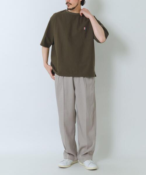 ITEMS URBANRESEARCH(アイテムズ アーバンリサーチ)の「『吸水速乾』フレンチリネン×COOLMAX フハクTシャツ(Tシャツ/カットソー・メンズ・オリーブ/グレー/オフホワイト/ブラック系その他・MEDIUM/LARGE)」の19枚目の写真