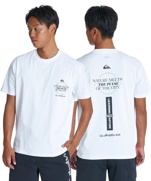 Quiksilver(クイックシルバー)の「QUIKSILVER メンズ QS MEETS SS 半袖Tシャツ 速乾 UPF50+ ストレッチ【2026年夏モデル】(Tシャツ/カットソー・メンズ・ホワイト/ブラック/ピンク・X-LARGE/MEDIUM/LARGE)」の1枚目の写真