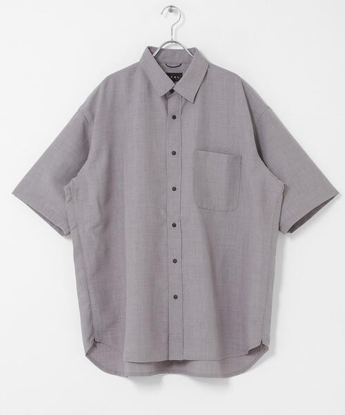 EKAL(エカル)の「『UR TECH DRYLUXE/吸水速乾/接触冷感』ハイツイストショートスリーブシャツ(シャツ/ブラウス・メンズ・グレー/グレー系その他/ネイビー・LARGE/MEDIUM)」の16枚目の写真