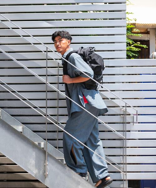 EKAL(エカル)の「『UR TECH DRYLUXE/吸水速乾/接触冷感』ハイツイストショートスリーブシャツ(シャツ/ブラウス・メンズ・グレー/グレー系その他/ネイビー・LARGE/MEDIUM)」の21枚目の写真