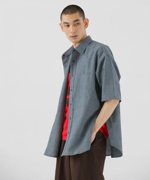 EKAL(エカル)の「『UR TECH DRYLUXE/吸水速乾/接触冷感』ハイツイストショートスリーブシャツ(シャツ/ブラウス・メンズ・グレー/グレー系その他/ネイビー・LARGE/MEDIUM)」の22枚目の写真