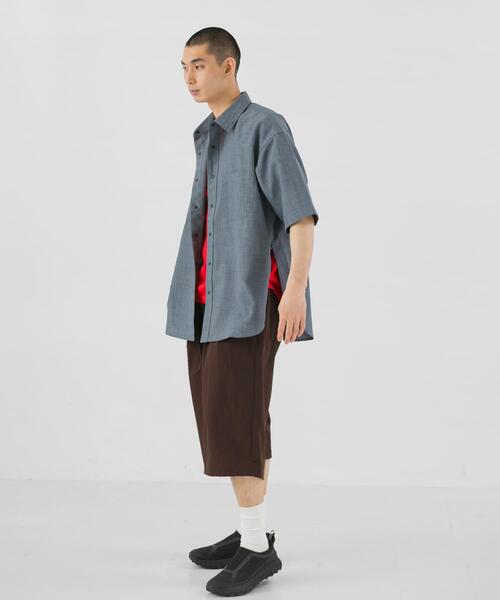 EKAL(エカル)の「『UR TECH DRYLUXE/吸水速乾/接触冷感』ハイツイストショートスリーブシャツ(シャツ/ブラウス・メンズ・グレー/グレー系その他/ネイビー・LARGE/MEDIUM)」の10枚目の写真