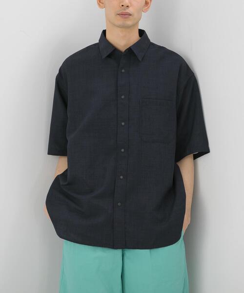 EKAL(エカル)の「『UR TECH DRYLUXE/吸水速乾/接触冷感』ハイツイストショートスリーブシャツ(シャツ/ブラウス・メンズ・グレー/グレー系その他/ネイビー・LARGE/MEDIUM)」の16枚目の写真