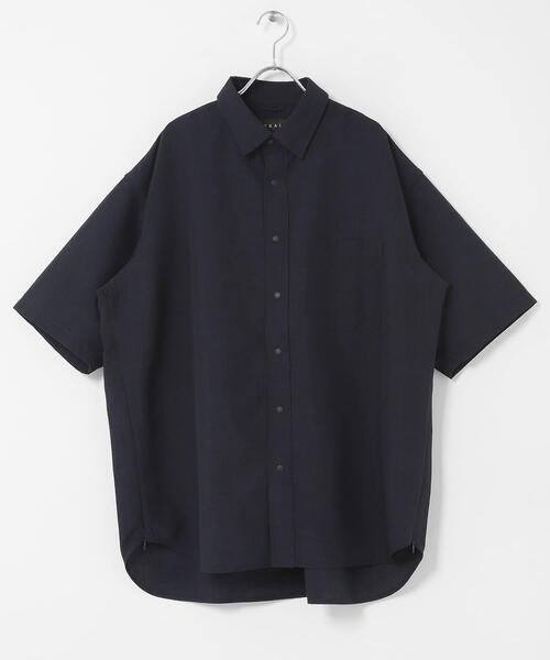 EKAL(エカル)の「『UR TECH DRYLUXE/吸水速乾/接触冷感』ハイツイストショートスリーブシャツ(シャツ/ブラウス・メンズ・グレー/グレー系その他/ネイビー・LARGE/MEDIUM)」の20枚目の写真