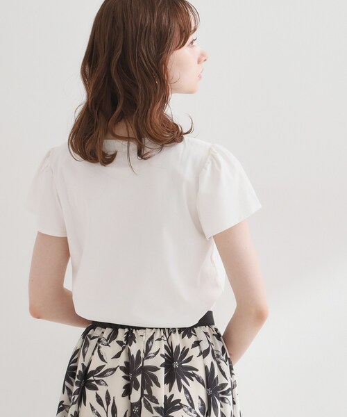 couture brooch(クチュールブローチ)の「【接触冷感・UVカット・洗える】CATプリントTシャツ(Tシャツ/カットソー・レディース・チャコール/ホワイト系1/ライトグレー系/ピンク系1・42/40/38/36)」の20枚目の写真