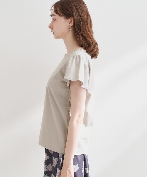 couture brooch(クチュールブローチ)の「【接触冷感・UVカット・洗える】CATプリントTシャツ(Tシャツ/カットソー・レディース・チャコール/ホワイト系1/ライトグレー系/ピンク系1・42/40/38/36)」の10枚目の写真