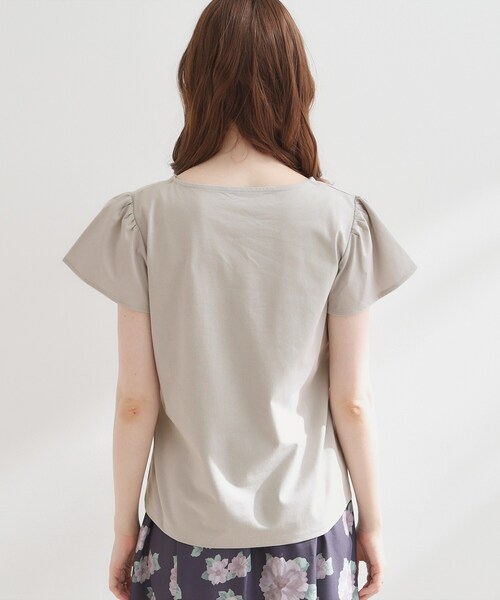 couture brooch(クチュールブローチ)の「【接触冷感・UVカット・洗える】CATプリントTシャツ(Tシャツ/カットソー・レディース・チャコール/ホワイト系1/ライトグレー系/ピンク系1・42/40/38/36)」の11枚目の写真