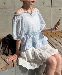 w closet | 【2WAY/5色展開】オフショルフリルブラウス　夏服(シャツ/ブラウス)